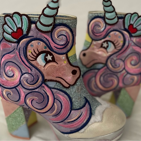 Daisy Dreams Boots- Irregular Choice- Taylor Swift - Unicorn Glitter- Size 8 - Picture 11 of 13